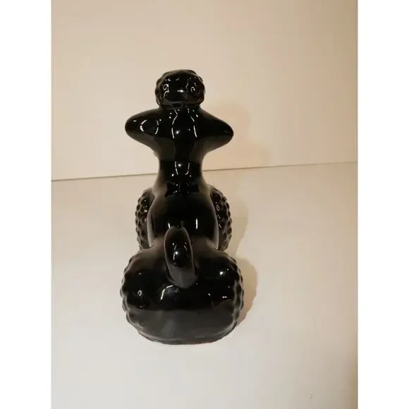 Vintage Black Ceramic Poodle Figurine - Picture 7 of 13